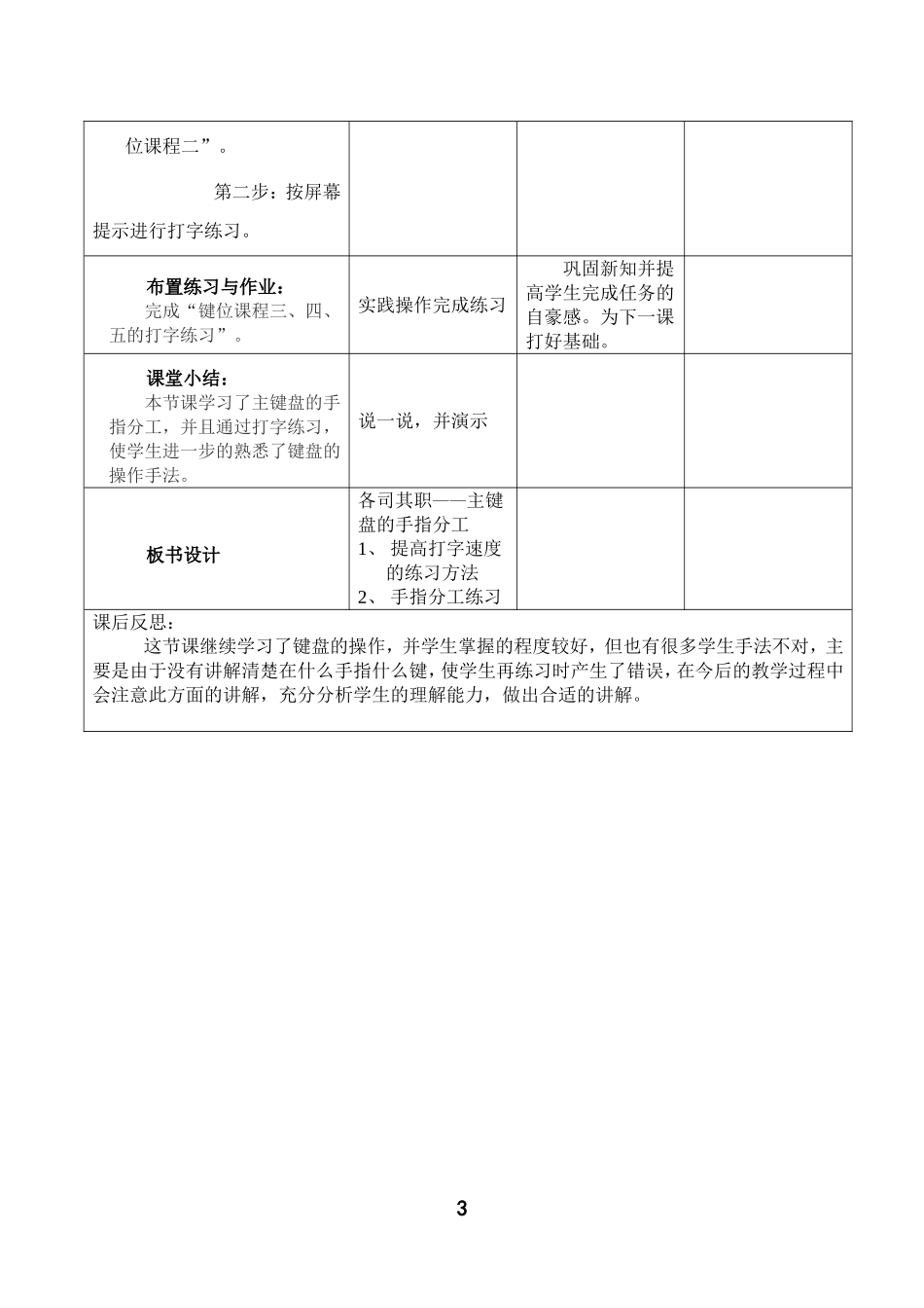 肥东县店埠学区中心学校课时备课教案_第3页