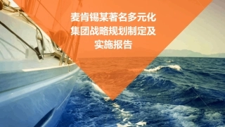 麦肯锡某著名多元化集团战略规划制定及实施报告课件
