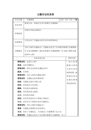 主题对话交通规则