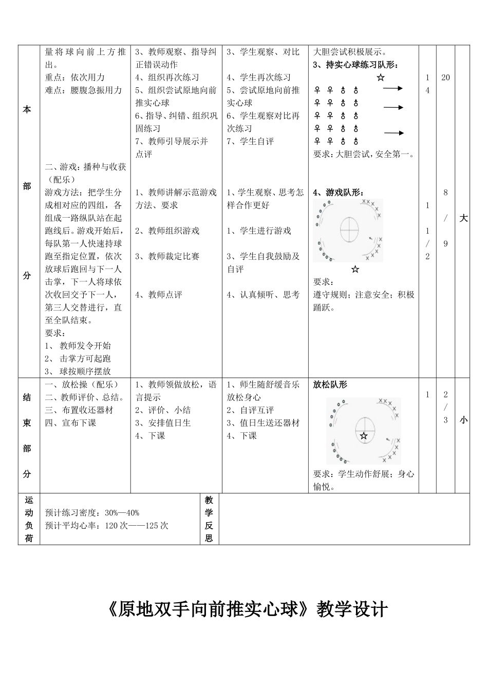 《原地双手向前推实心球》课的设计(2)_第3页