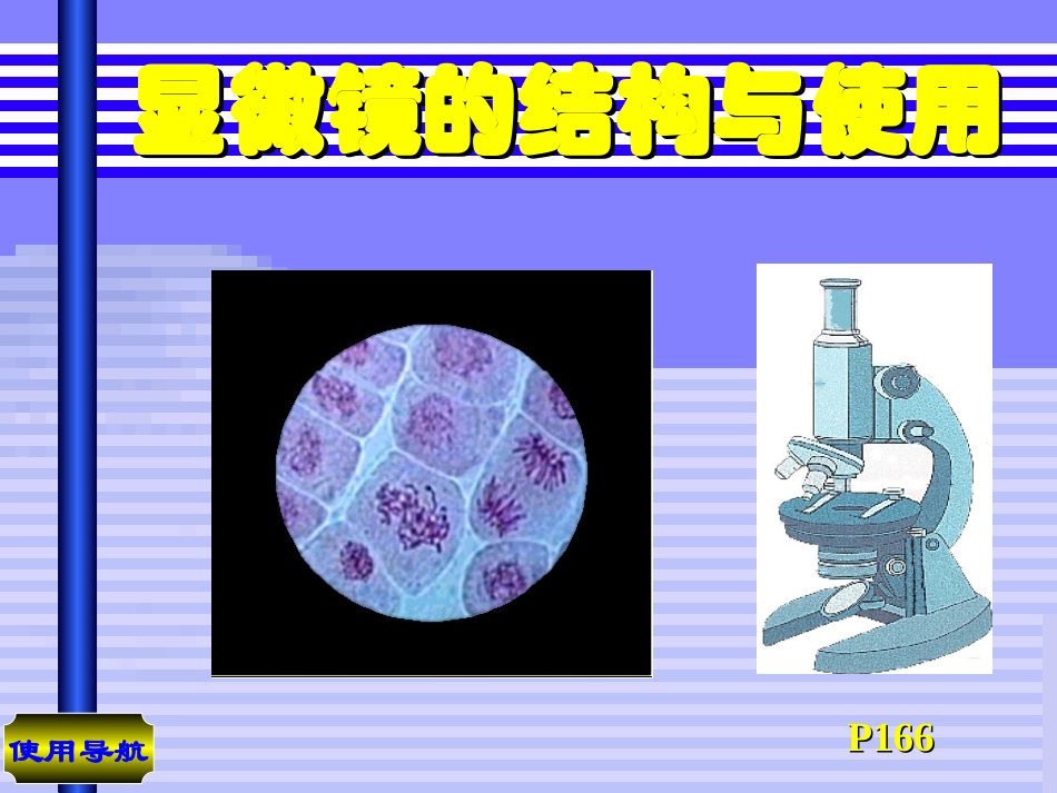 显微镜的使用与结构_临时装片的制作_第1页