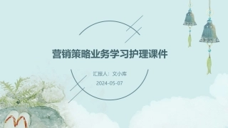 营销策略业务学习护理课件