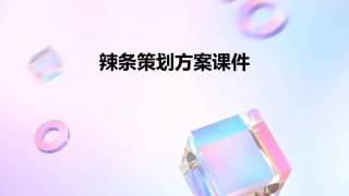 辣条策划方案课件