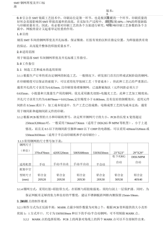 钢网厚度及开孔标准