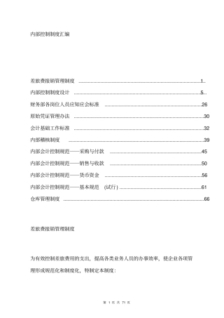 内部控制制度汇编71