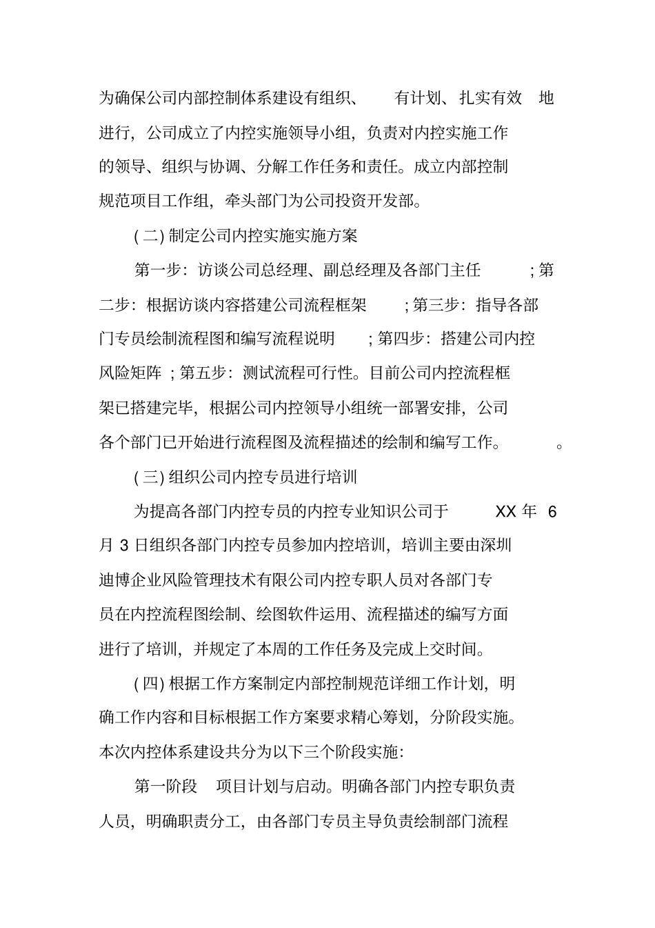 内部控制工作计划_第2页