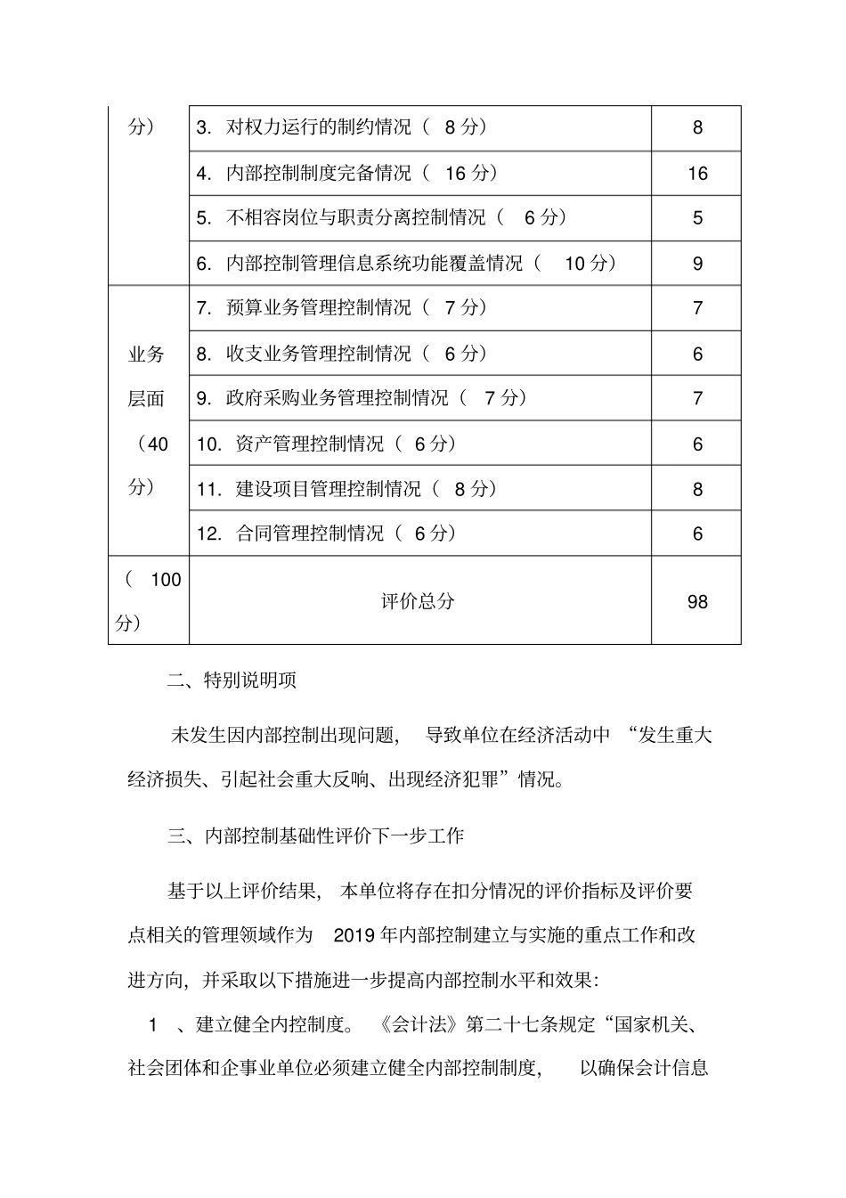 内部控制考核评价报告_第2页