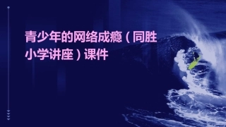 青少年的网络成瘾(同胜小学讲座)课件