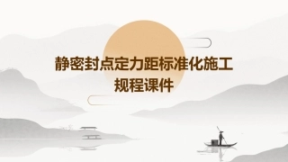 静密封点定力距标准化施工规程课件