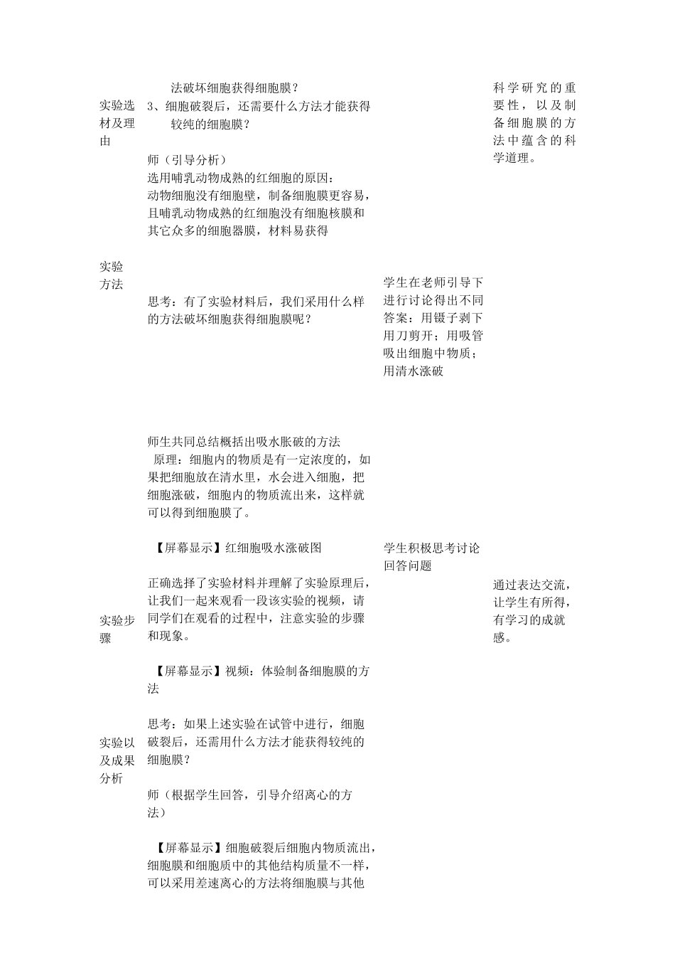 公开课：细胞膜系统的边界教学设计_第2页
