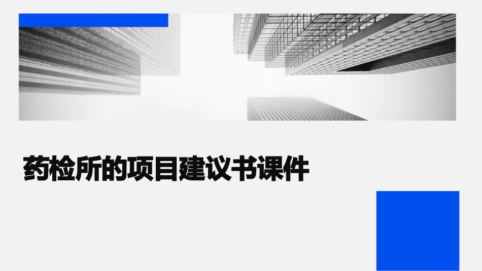 药检所的项目建议书课件_第1页