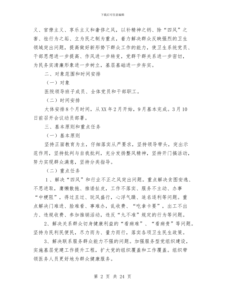 卫生院党的群众路线实施方案3篇与卫生院安全生产自查报告汇编_第2页