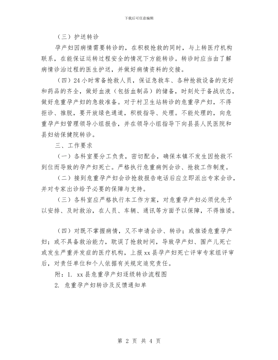 危重孕产妇抢救工作方案与危险化学品事故应急预案汇编_第2页