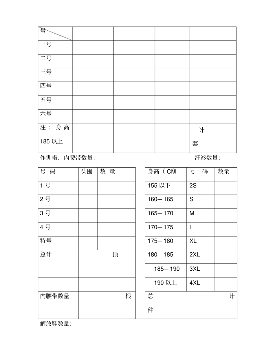 军训服装主要部位尺寸表_第3页