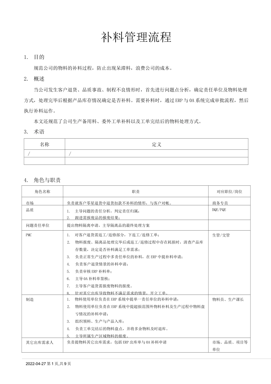 补料管理流程[模板]_第1页