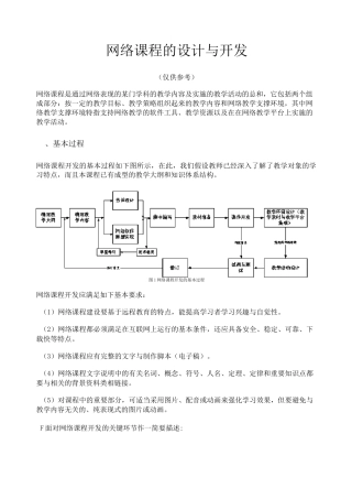 网络课程的设计与开发