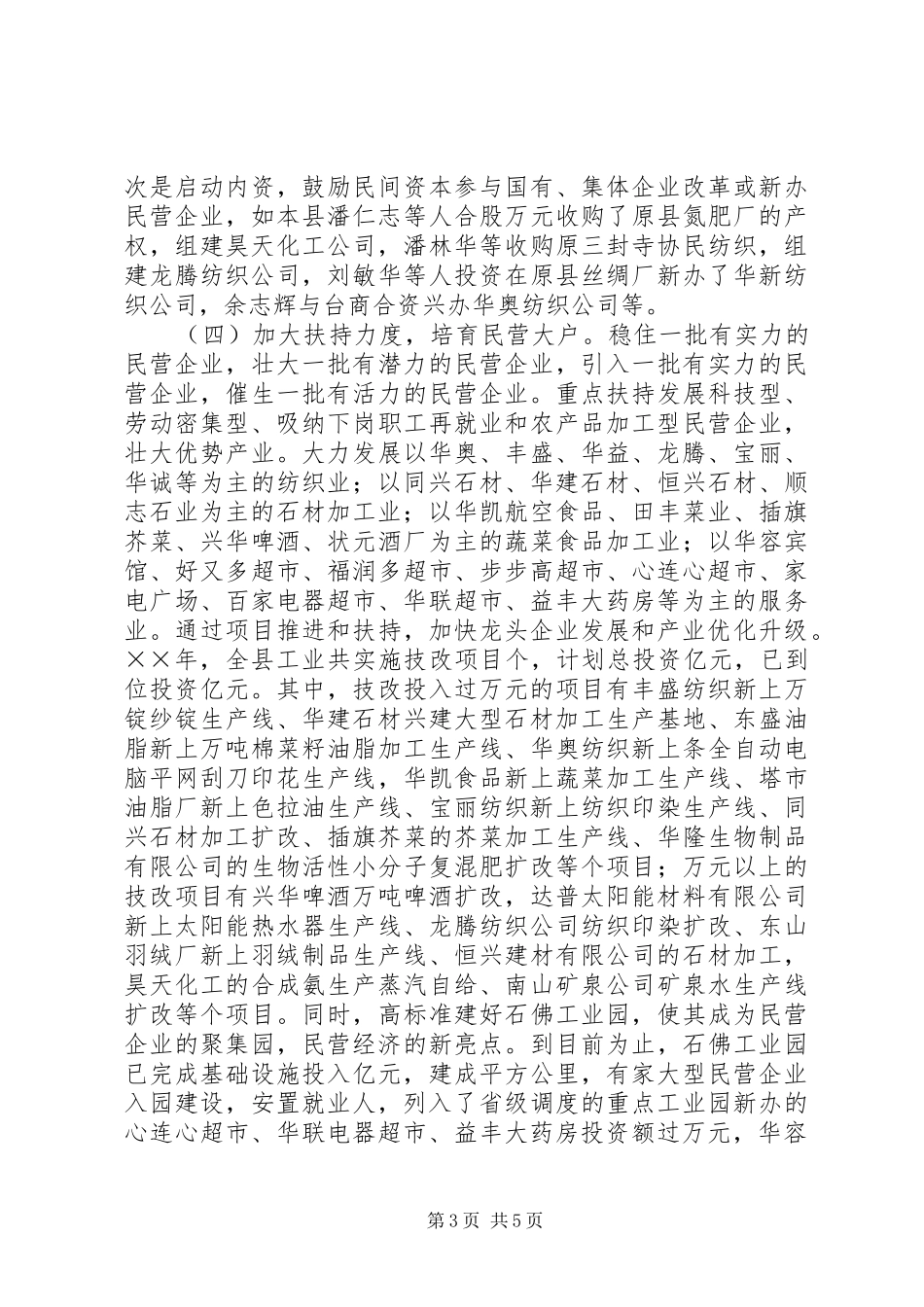 ×县××年民营工作总结及××年工作规划 _第3页