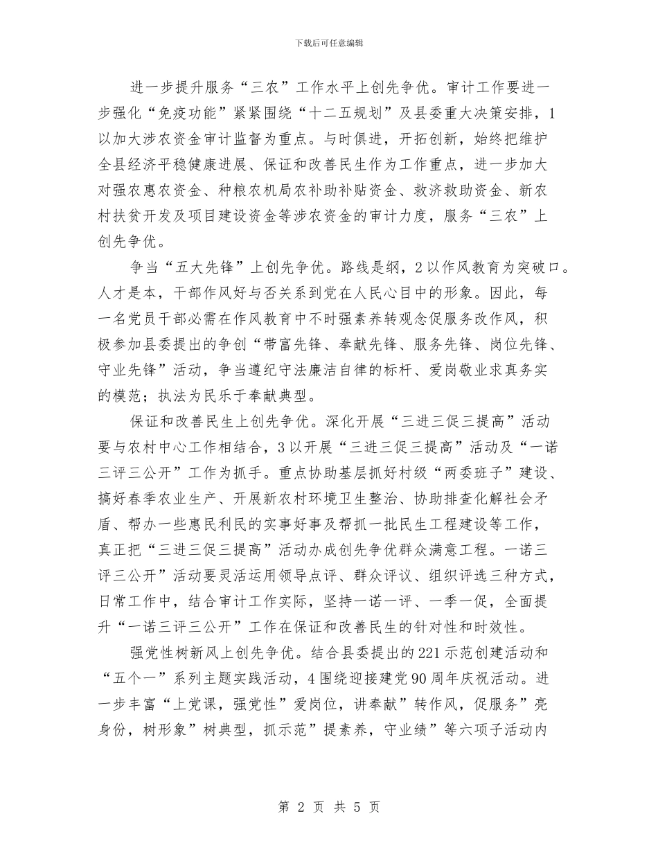 县审计局创先争优工作要点与县审计局审计工作总结范文汇编_第2页