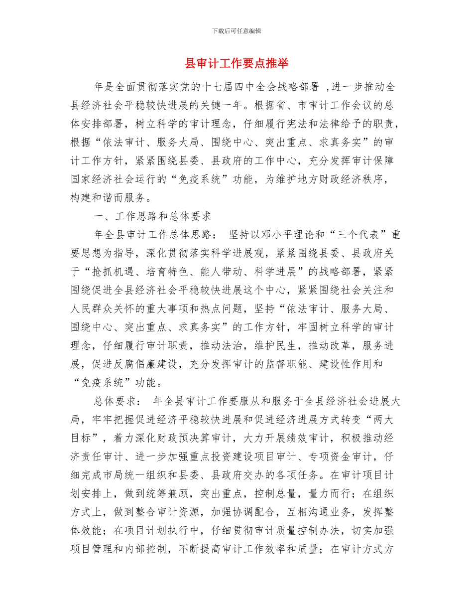 县审计局财务工作计划与县审计工作要点推荐汇编_第2页