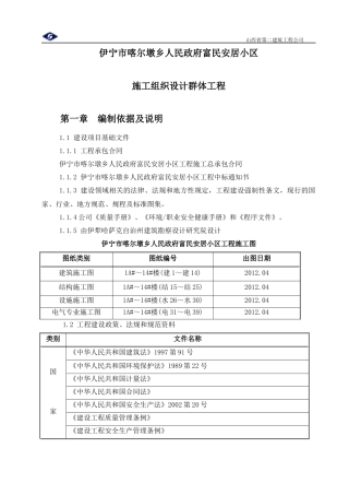 某安居小区施工组织设计群体工程