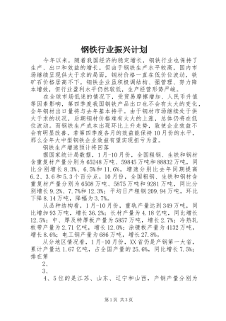 钢铁行业振兴计划_1 