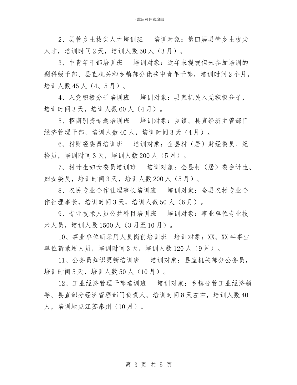 县干部教育培训工作计划与县干部教育培训工作计划范文汇编_第3页