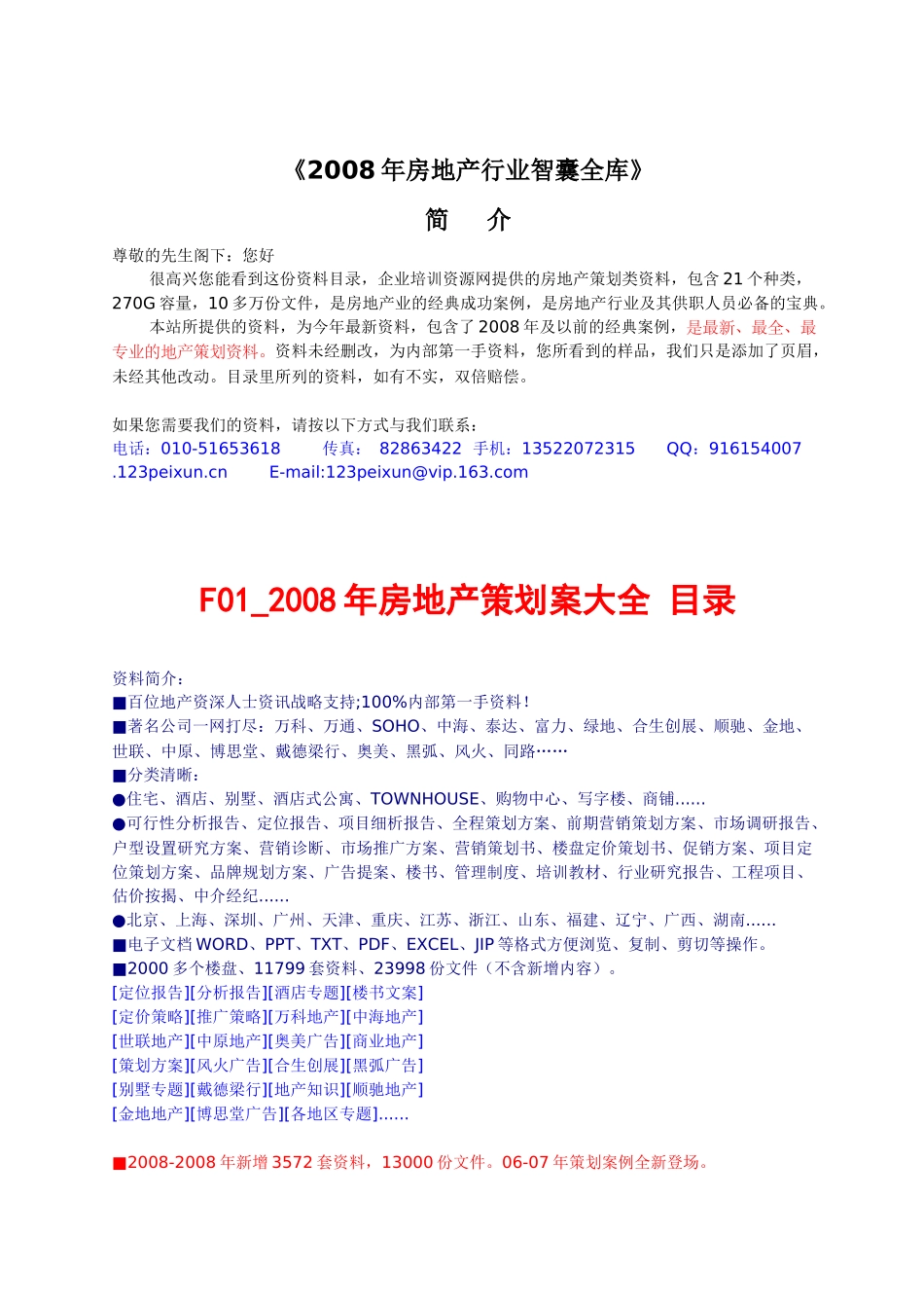 某某年房地产行业智囊全库_第1页