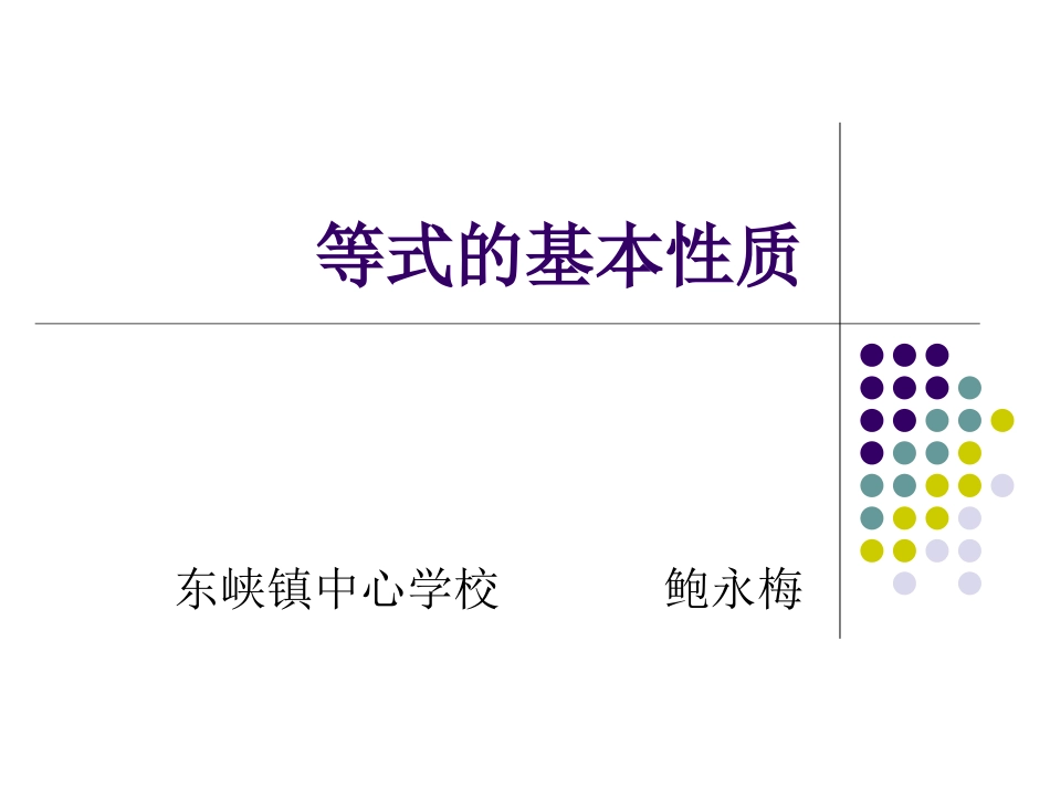 等式的基本性质PPT_第1页
