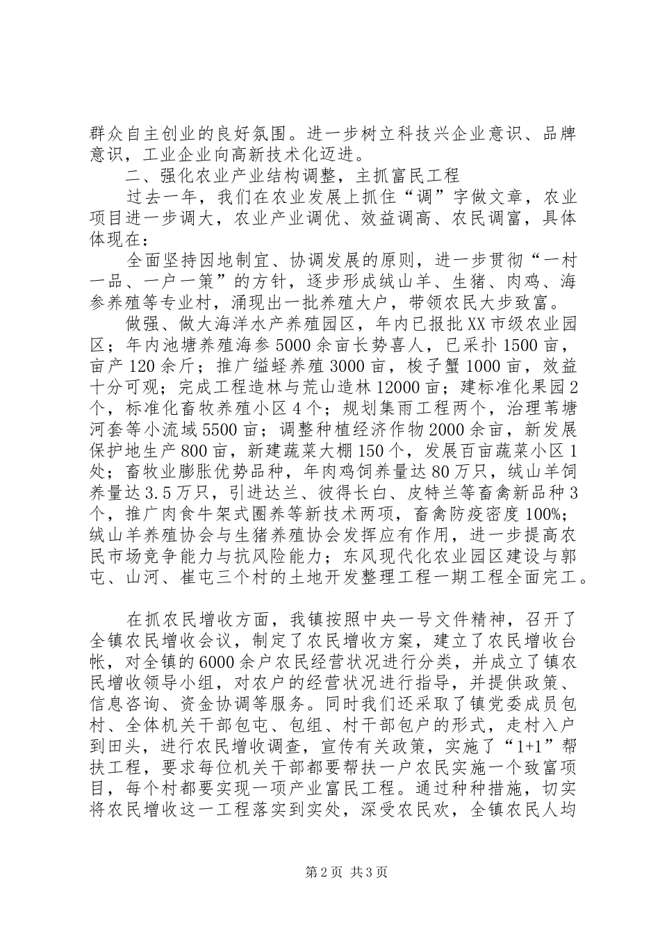 XX镇党委工作总结及工作计划 _第2页