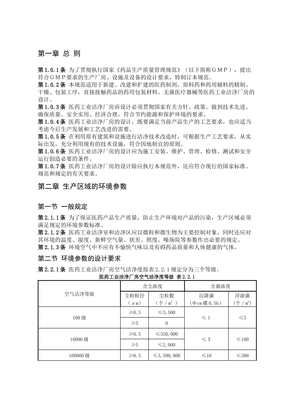 医药工业洁净厂房设计规范GMP-97_第2页