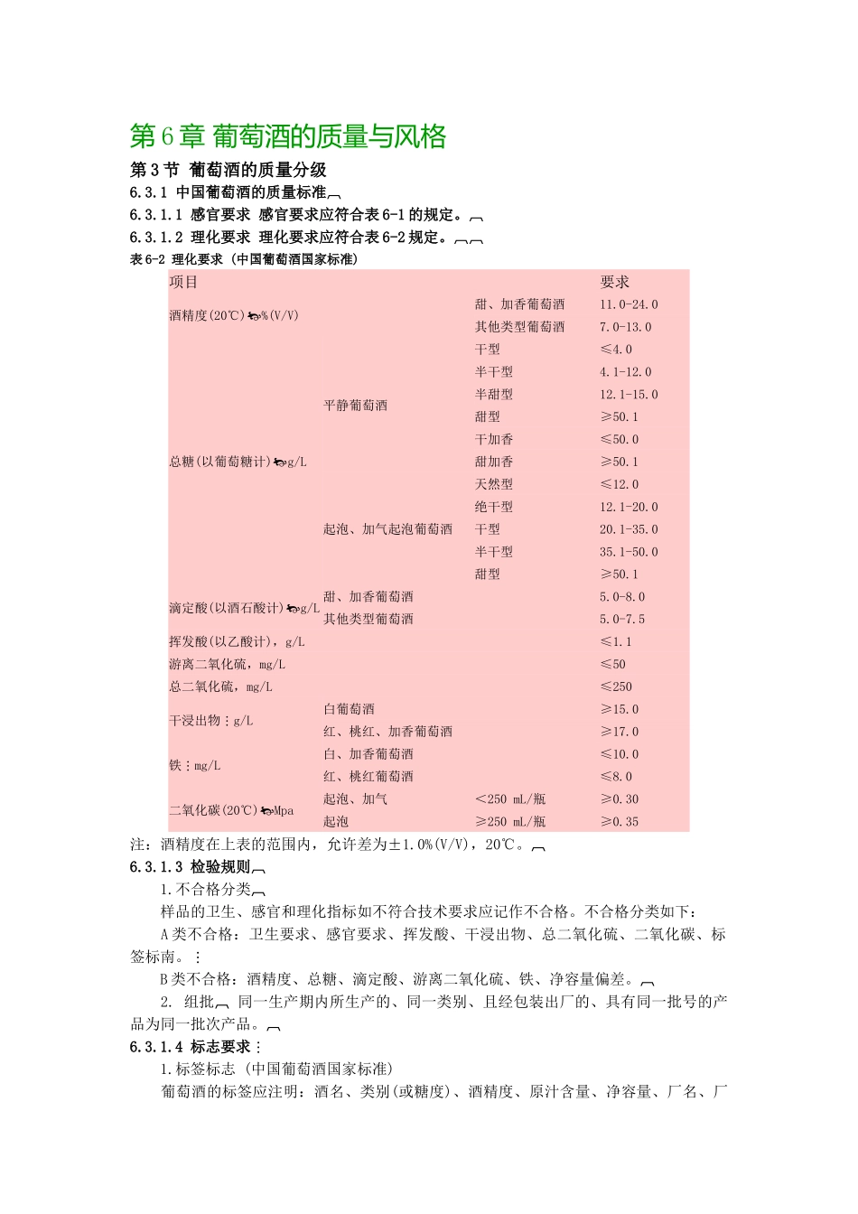 第3节葡萄酒的质量分级-第4章葡萄酒的口感及口感分析第1节_第1页