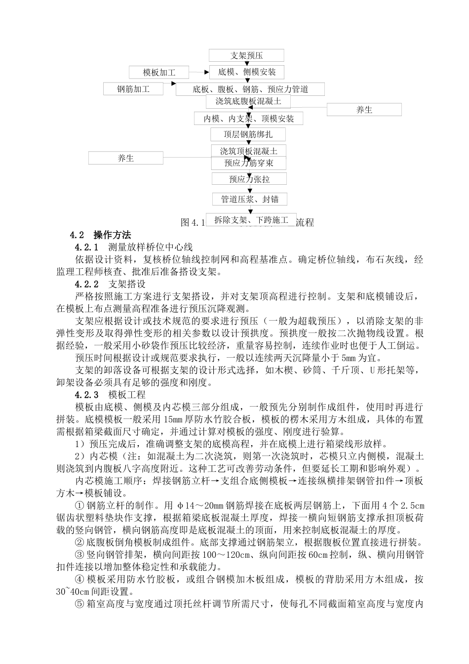 混凝土连续箱梁满堂支架现浇施工工艺标准_第3页