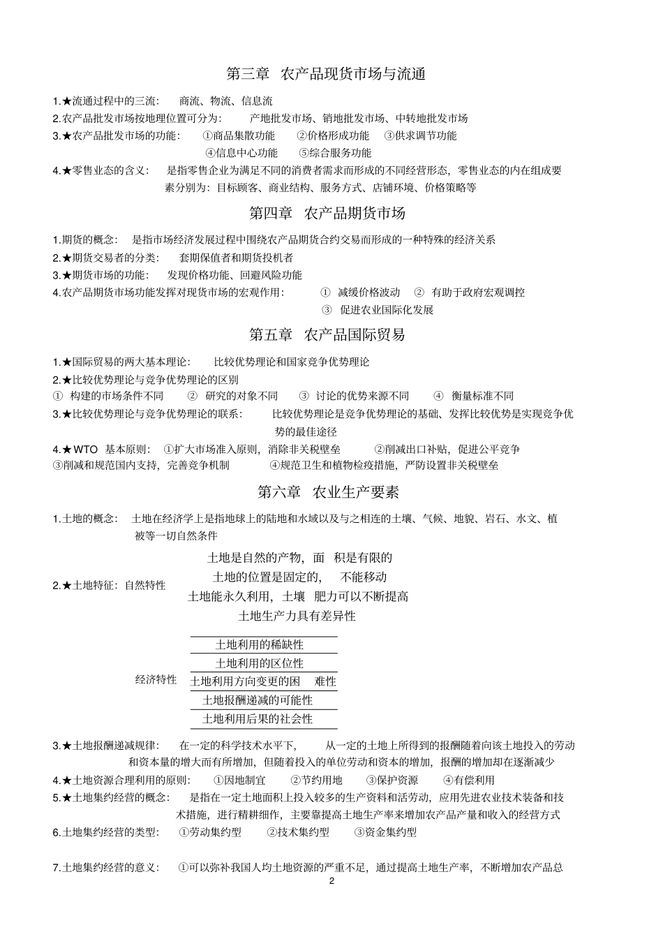 农业经济学知识点整理_第2页