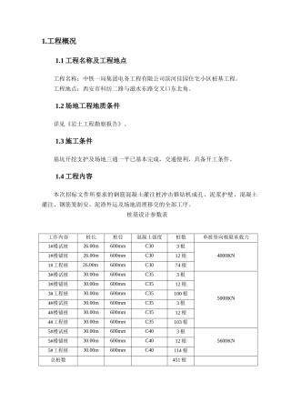 某住宅小区桩基工程冲击锥施工组织设计