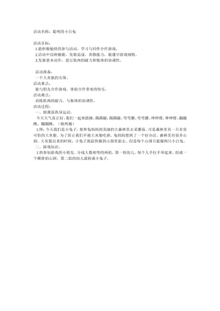 游戏设计聪明的小白兔