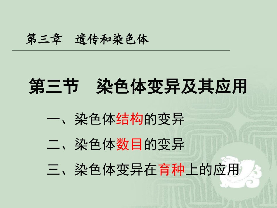 人教版必修二第五章第二节染色体结构和变异（共30张PPT）_第1页