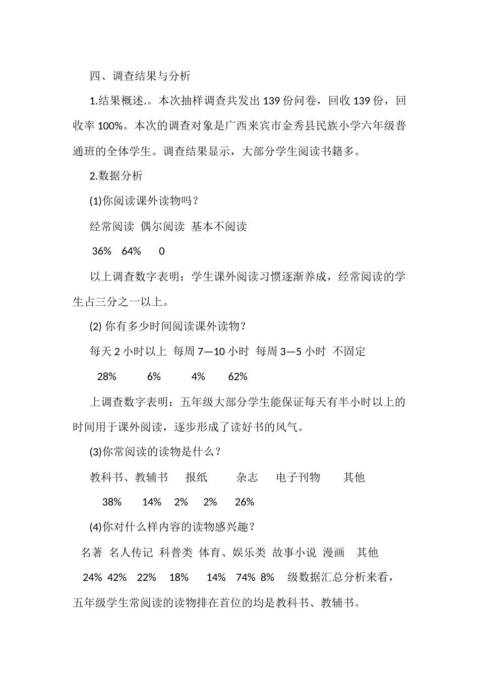 小学生阅读状况调查报告_第2页