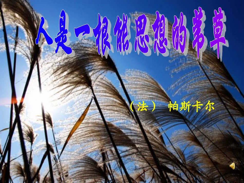 人是一根能思想的苇草_第1页