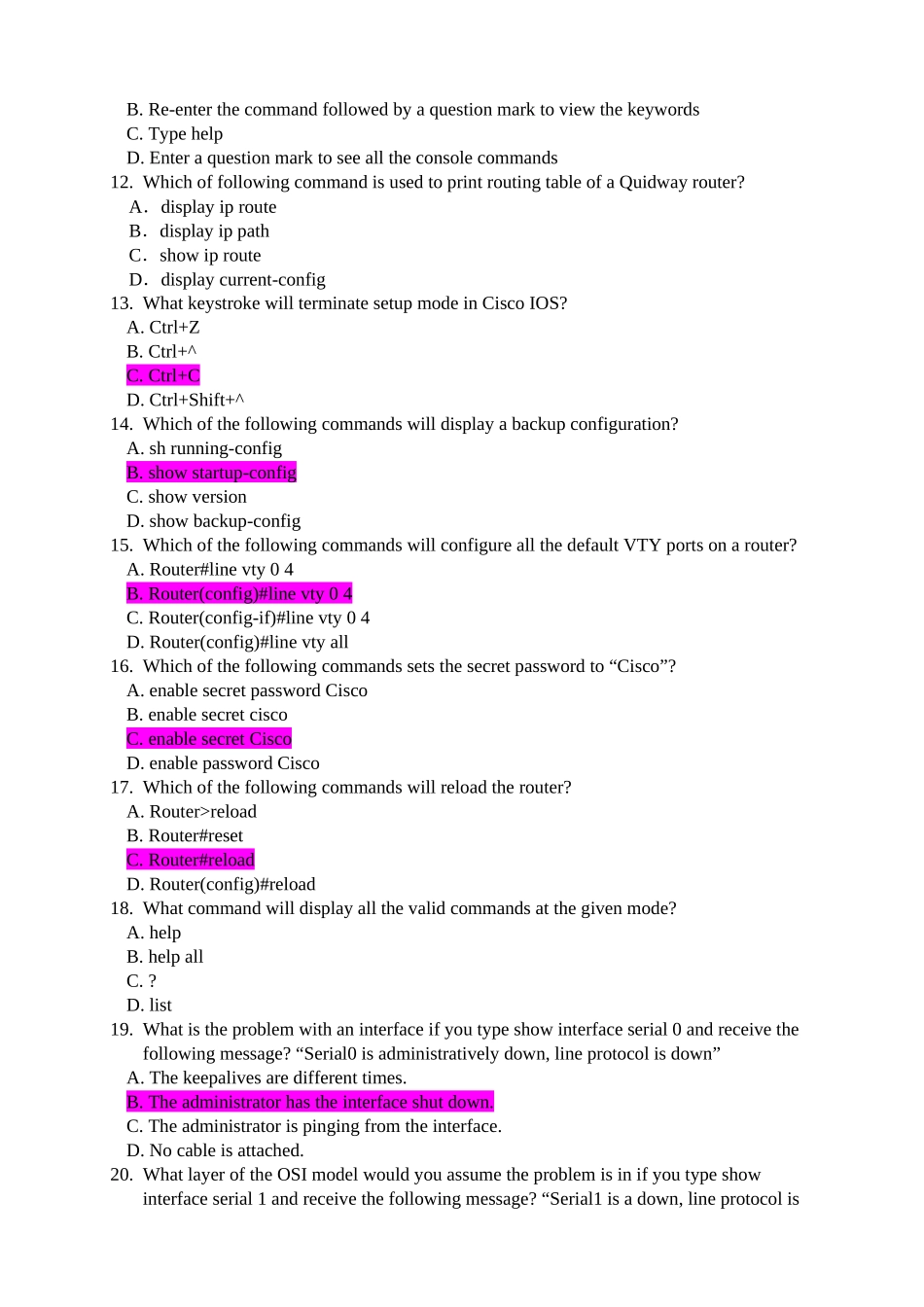 《网络系统设计与工程》试卷(无密码和答案)-050709_第3页
