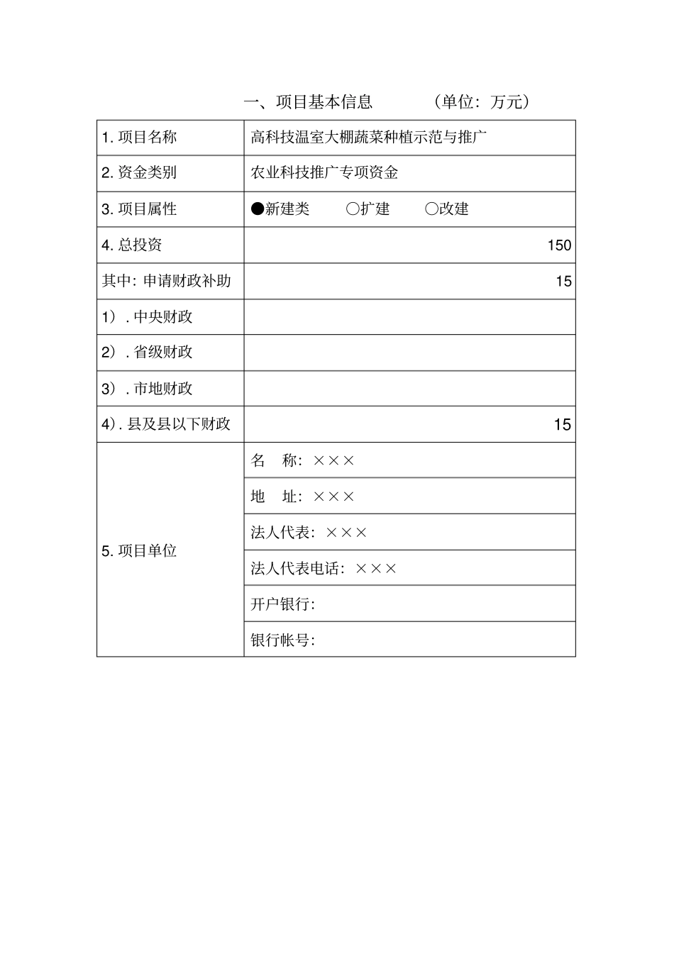 农业财政资金项目申报标准文本例文_第2页