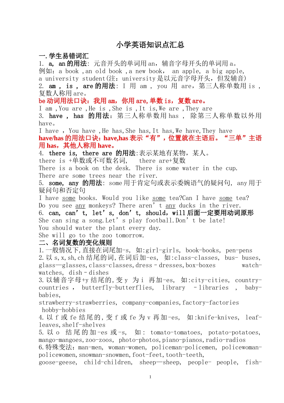 小学英语知识点汇总_第1页