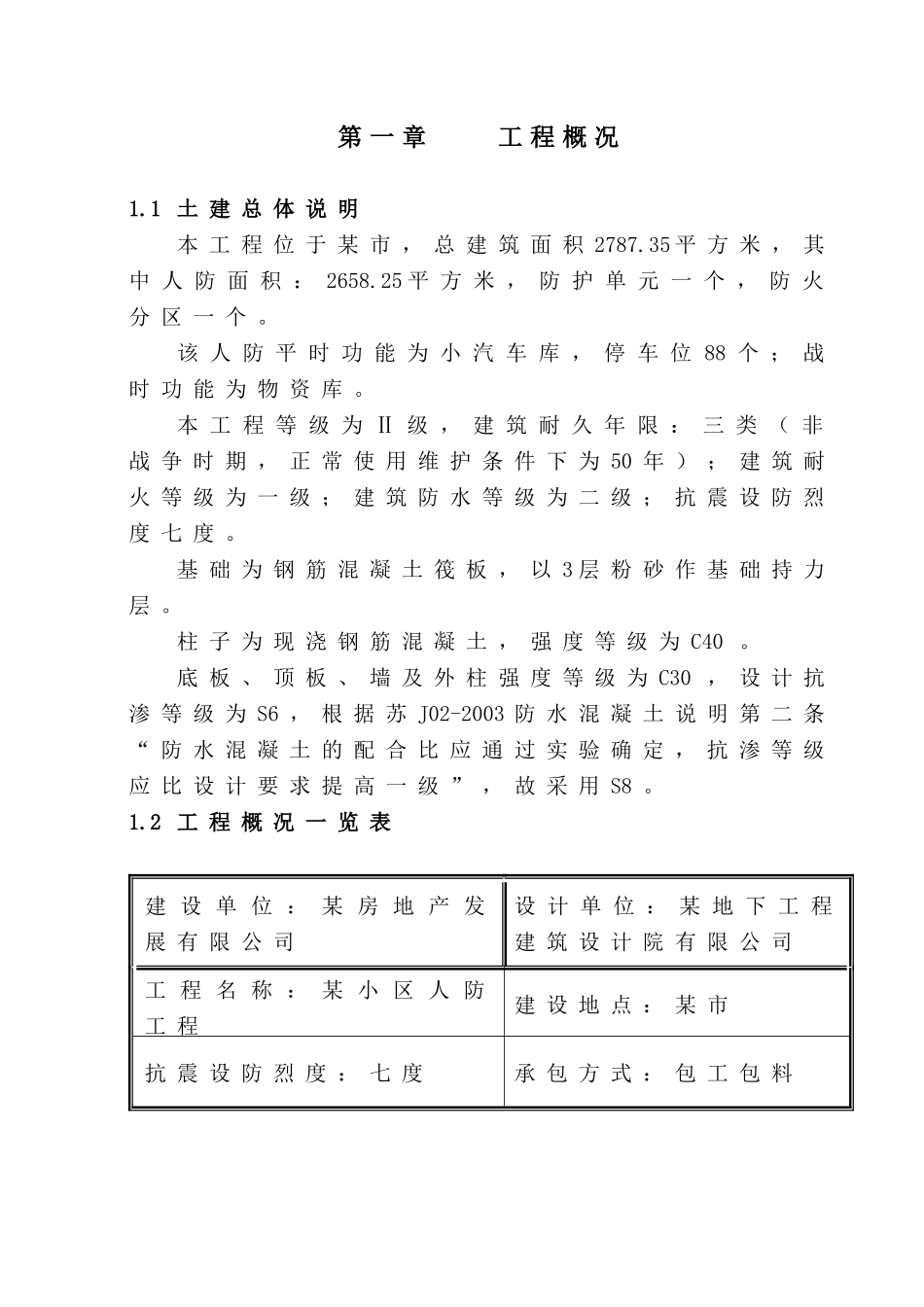 某地下人防工程施工组织设计_第1页