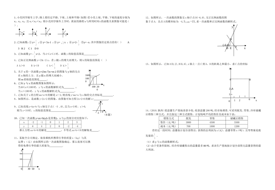 一次函数复习小结_第2页