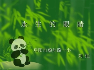《永生的眼睛》教学课件