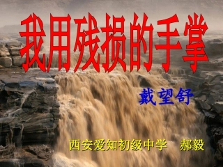 我用残损的手掌课件
