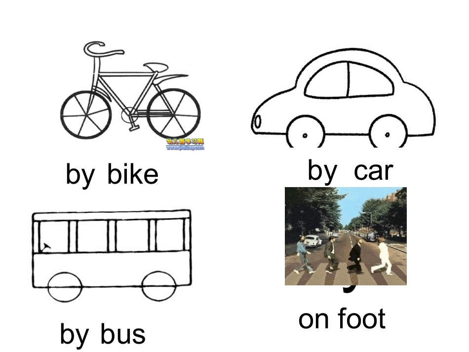 冀教版四年级英语下册lesson16_How_do_you_go_to_school？_第3页