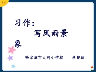 精英杯展示《风雨景象》PPT4