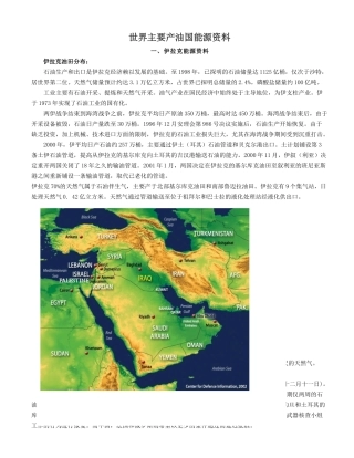 世界主要产油国能源资料