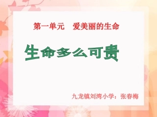《生命多么可贵》课件1