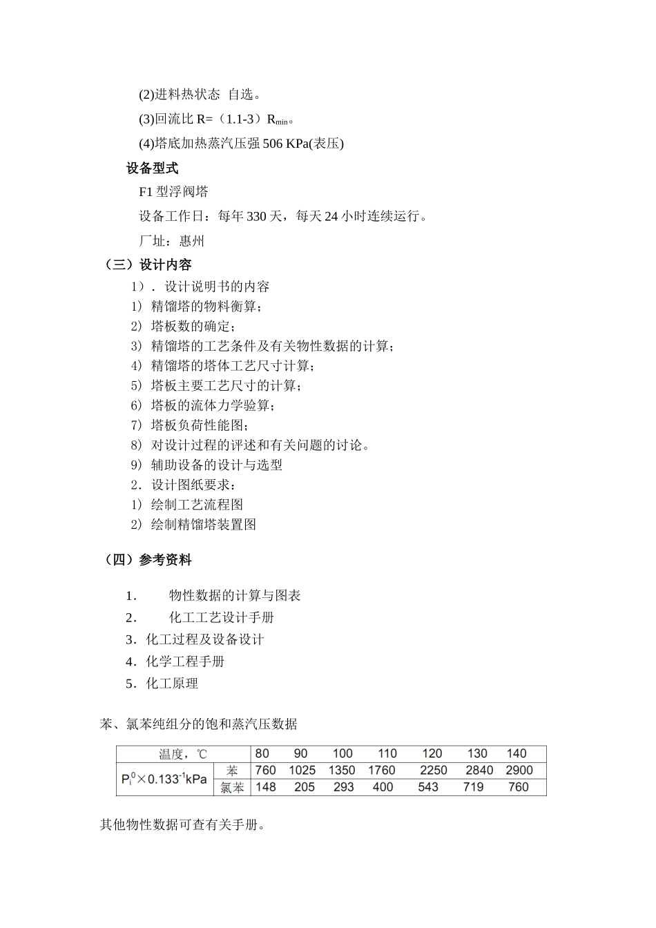 化工原理设计(苯-氯苯浮阀塔设计)(DOC46页)_第2页